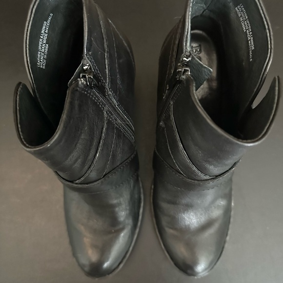 BORN Shola Womens Black Side-Zip Stacked Heel Ankle Booties Boots US 9 Festival - Picture 7 of 11